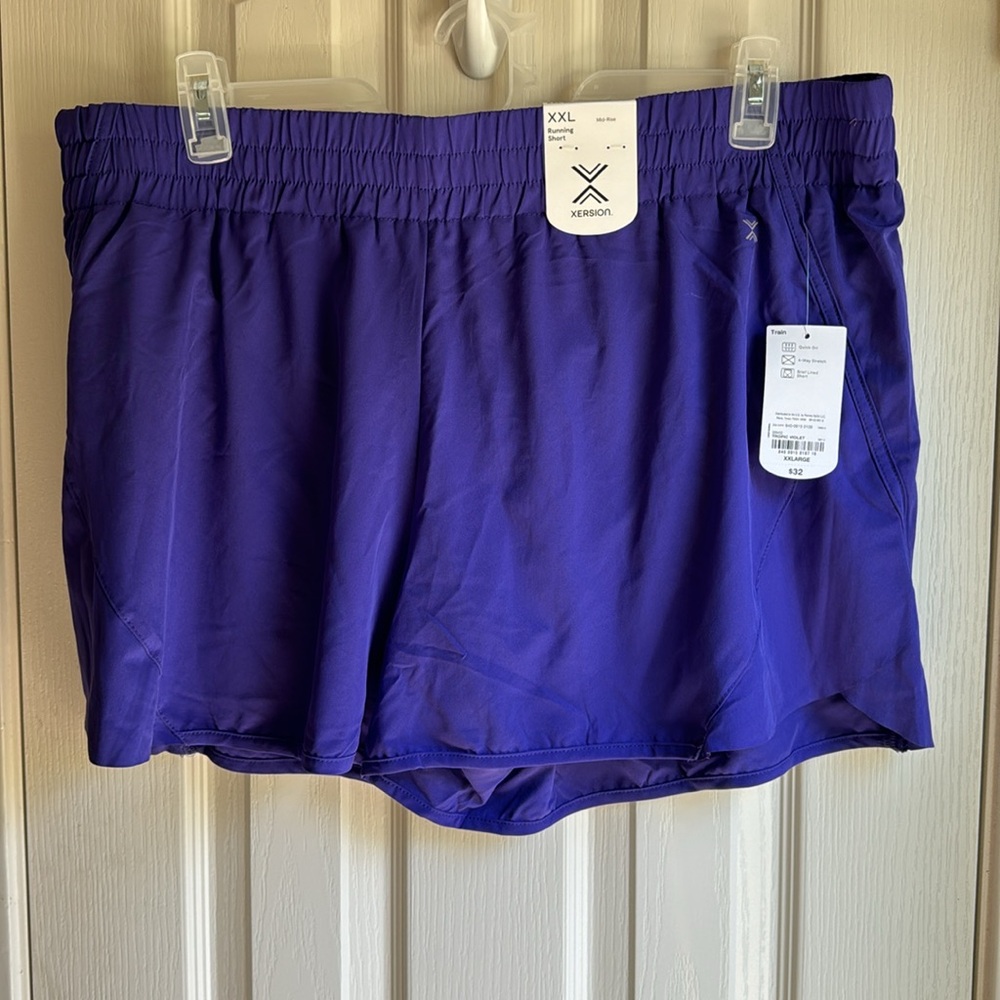 NWT XERSION QUICK DRY PURPLE RUNNING SHORTS  SZ XXL